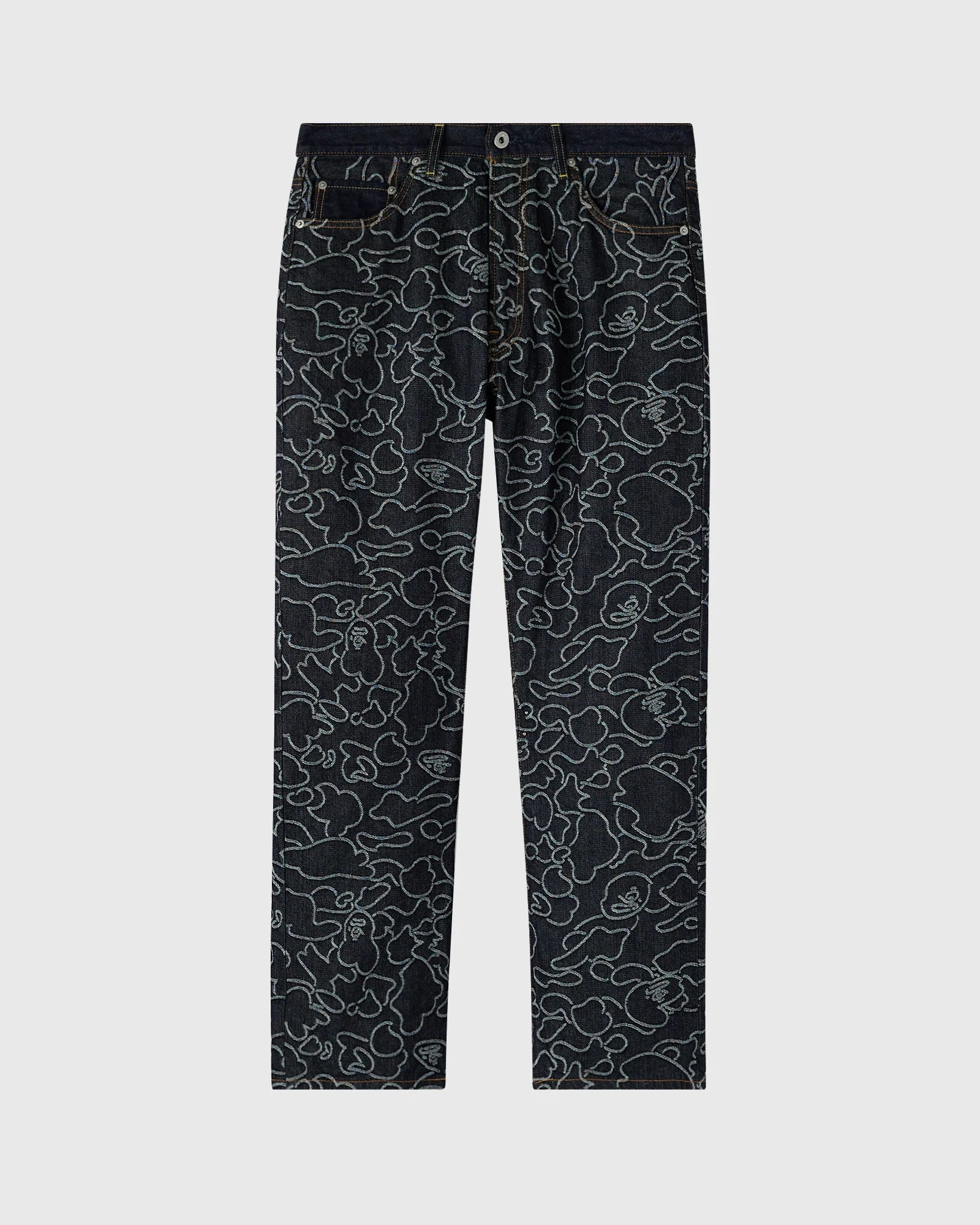 BAPE 1st Camo Jacquard Denim Pant Indigo