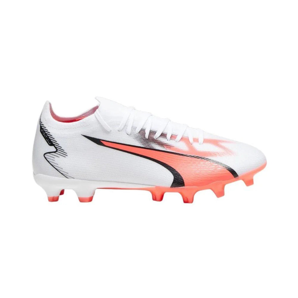 PUMA Ultra Match FG AG Firm Ground Cleats White Black Fire Orchid