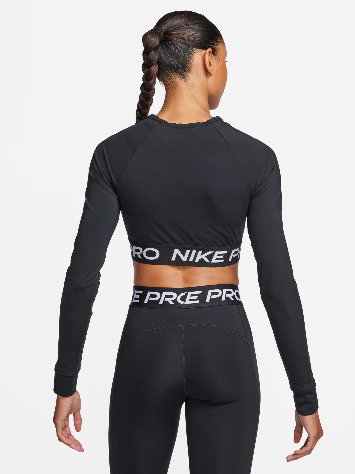 Nike Womens Pro 365 Dri FIT Cropped Long Sleeve Top