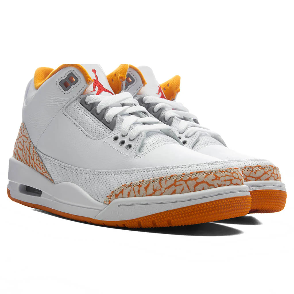 Womens Air Jordan 3 Retro Orange Citrus White Multi Color Orange Peel