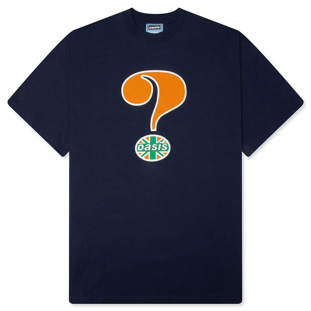 Pleasures x Oasis Question Mark T Shirt Navy