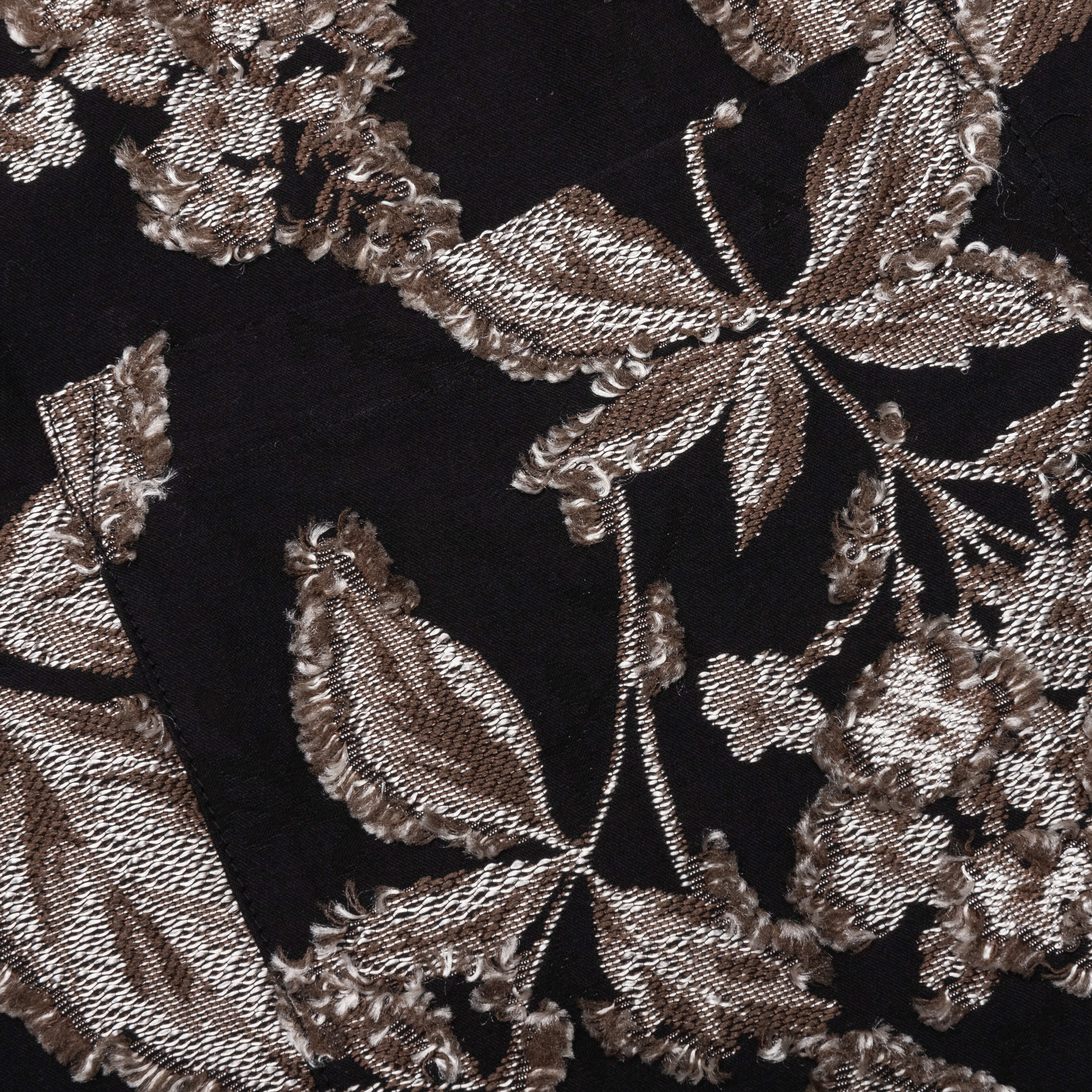 Flower Cut Cabana Shirt Black