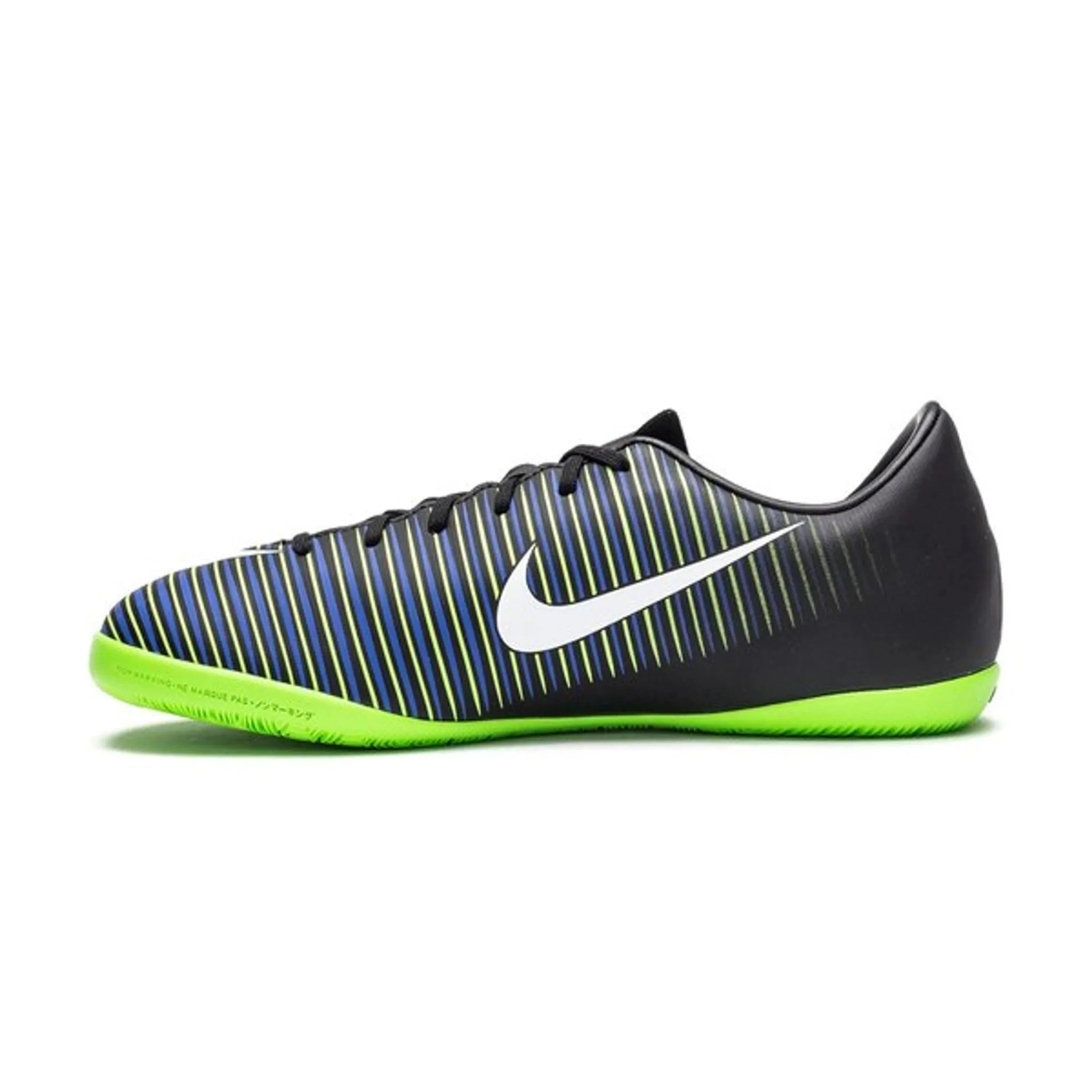 Nike Jr MercurialX Vapor XI IC Indoor Soccer Shoes Black White Electric Green