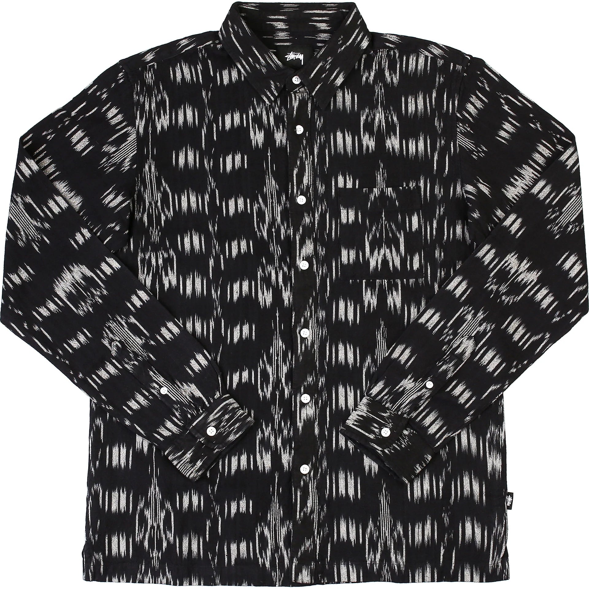 Ethnic Woven Long Sleeve Shirt White