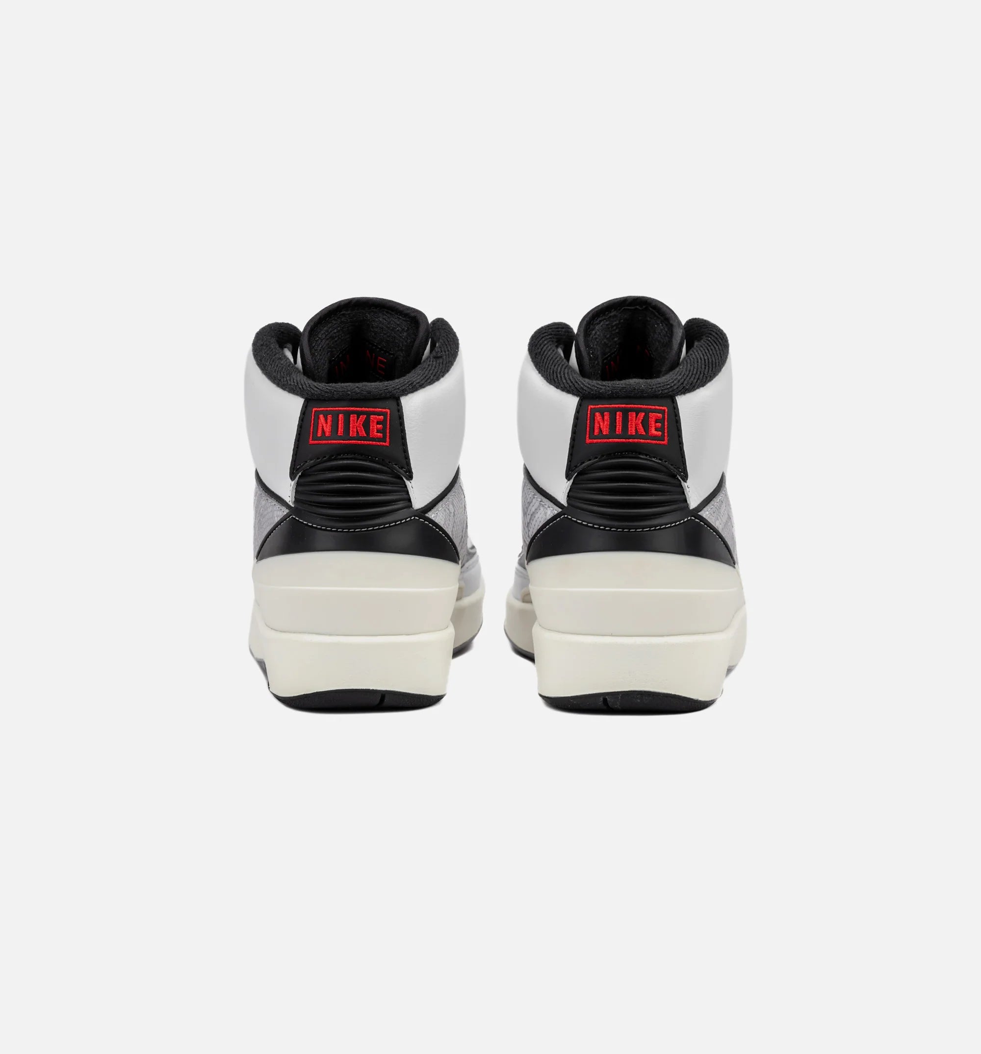 Air Jordan 2 Retro Python Grade School Lifestyle Shoe White Fire Red Black Sail Cement Grey