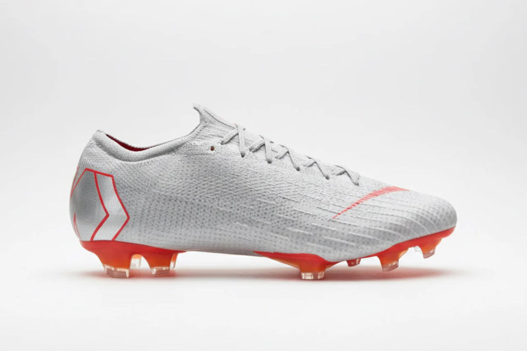 Nike Mercurial Vapor 12 Elite FG Firm Ground Mens Soccer Cleats Concrete Wolf Grey Light Crimson