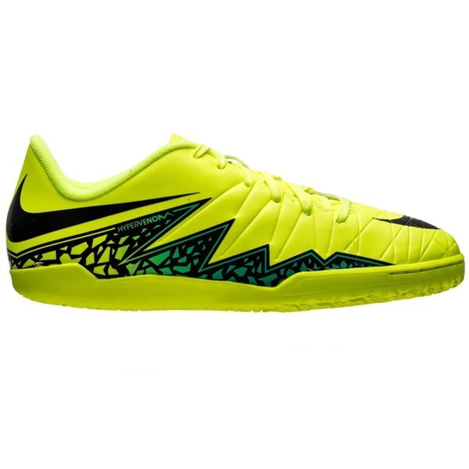 Nike JR HyperVenom Phelon II IC Indoor Shoes Volt Black Hyper Turquoise