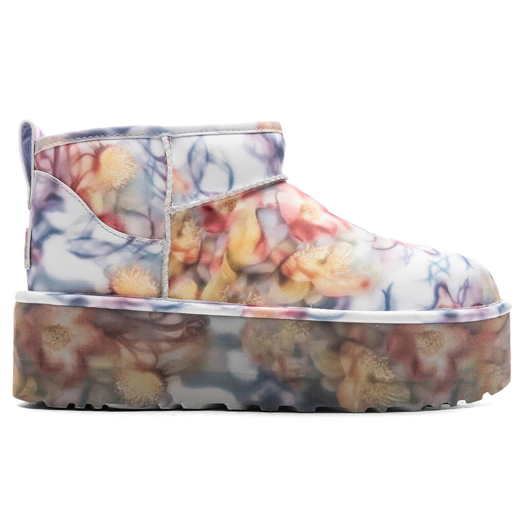 UGG x Collina Strada Classic Ultra Mini Platform Light Blue Floral