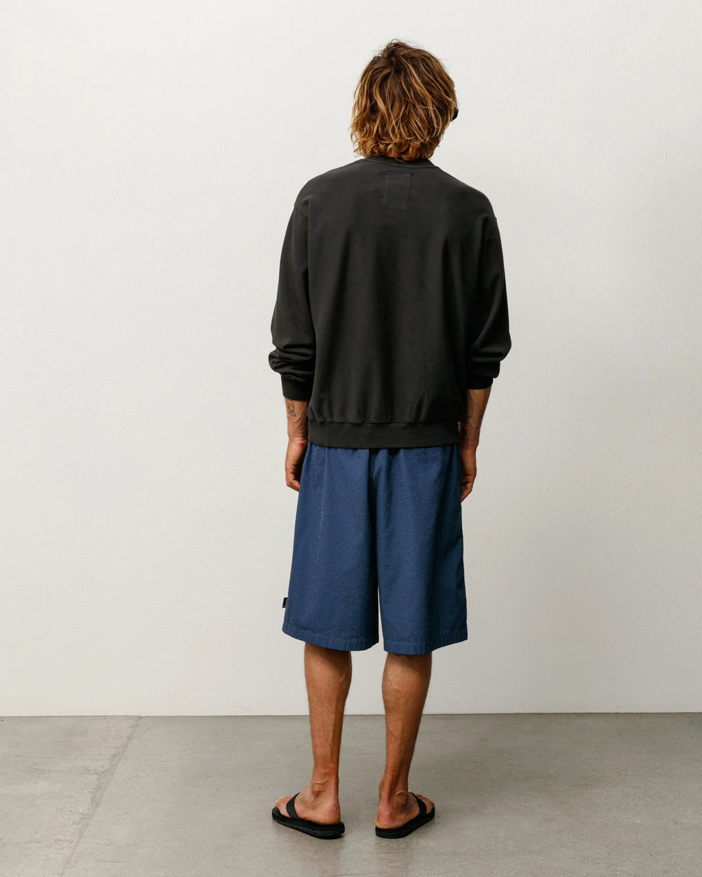 BAGGY SEERSUCKER BEACH SHORT