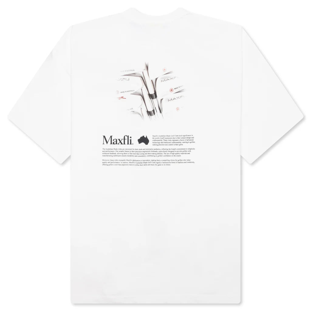 Metalwood x Maxfli Aussie Blade T Shirt White
