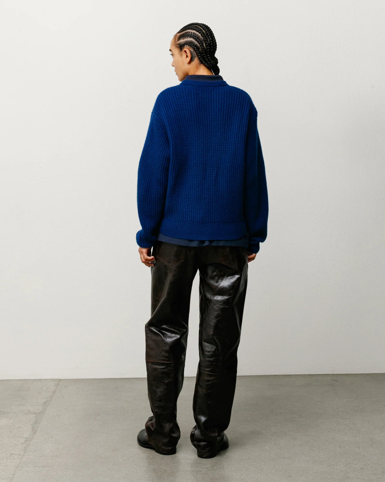 WAFFLE CASHMERE SWEATER