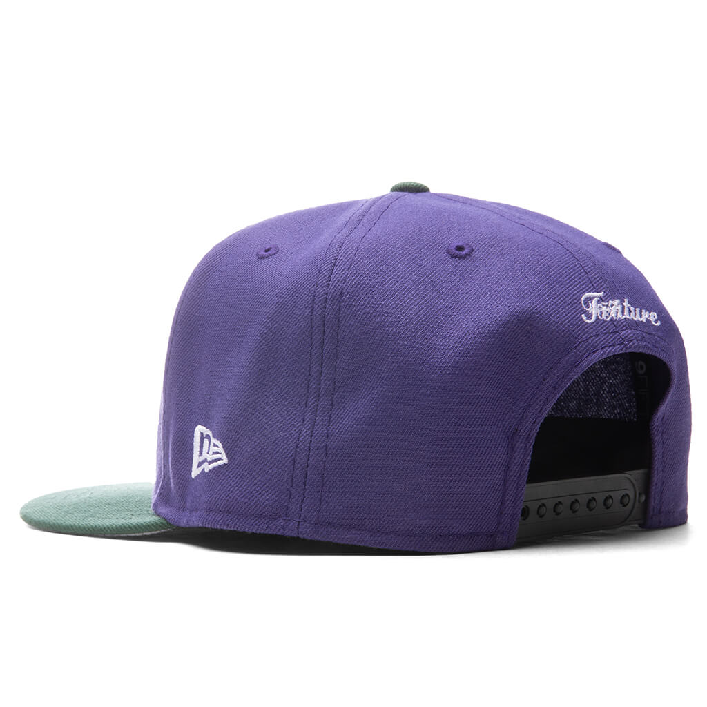 Feature x New Era Old English F Snapback New Orchid Cilantro