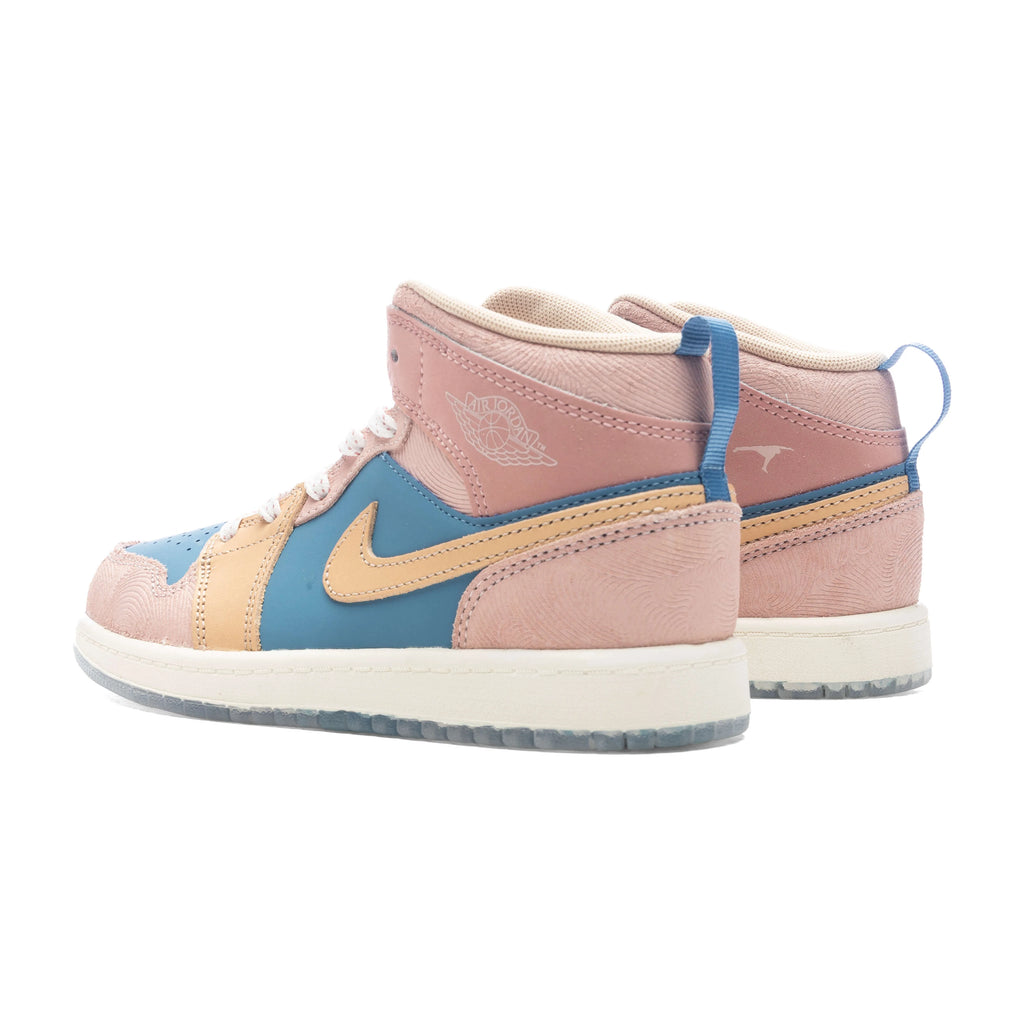 Jordan 1 Mid SS PS Zen Aegean Storm Hemp Pink Oxford