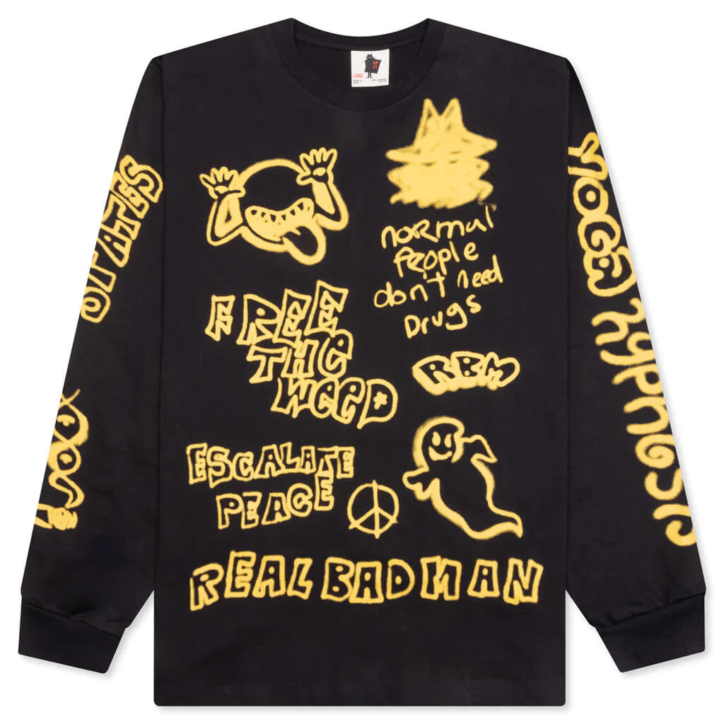 Youth Party L S Tee Black