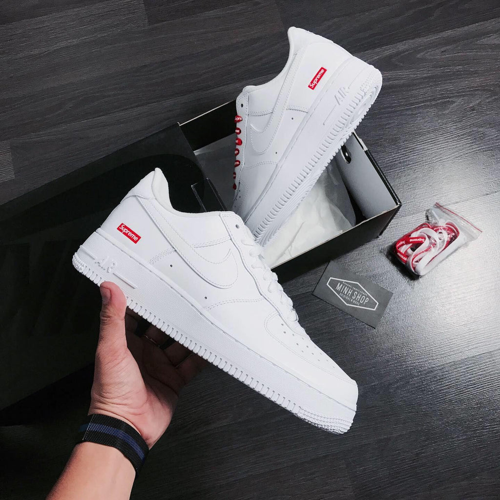 Nike Air Force 1x Supreme Low Box Logo White