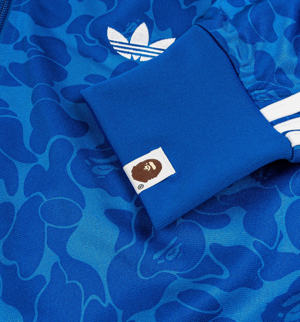Bape x Adidas All Over Print Track Mens Jacket Blue