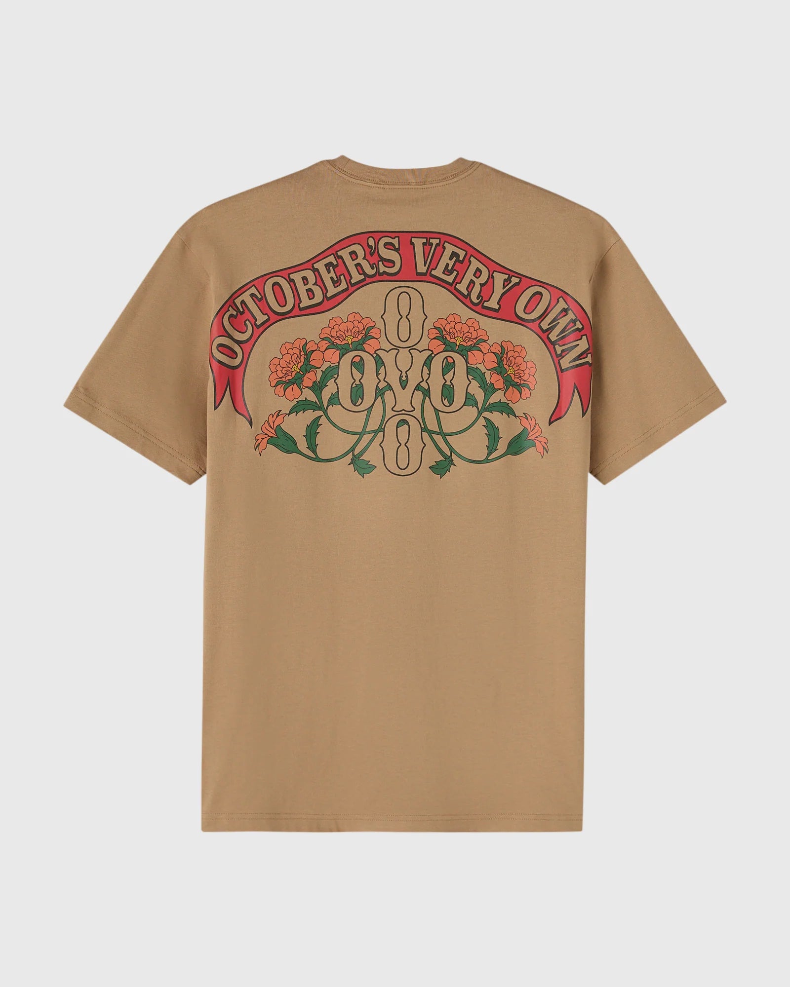Pom Pom Banner Tee Camel