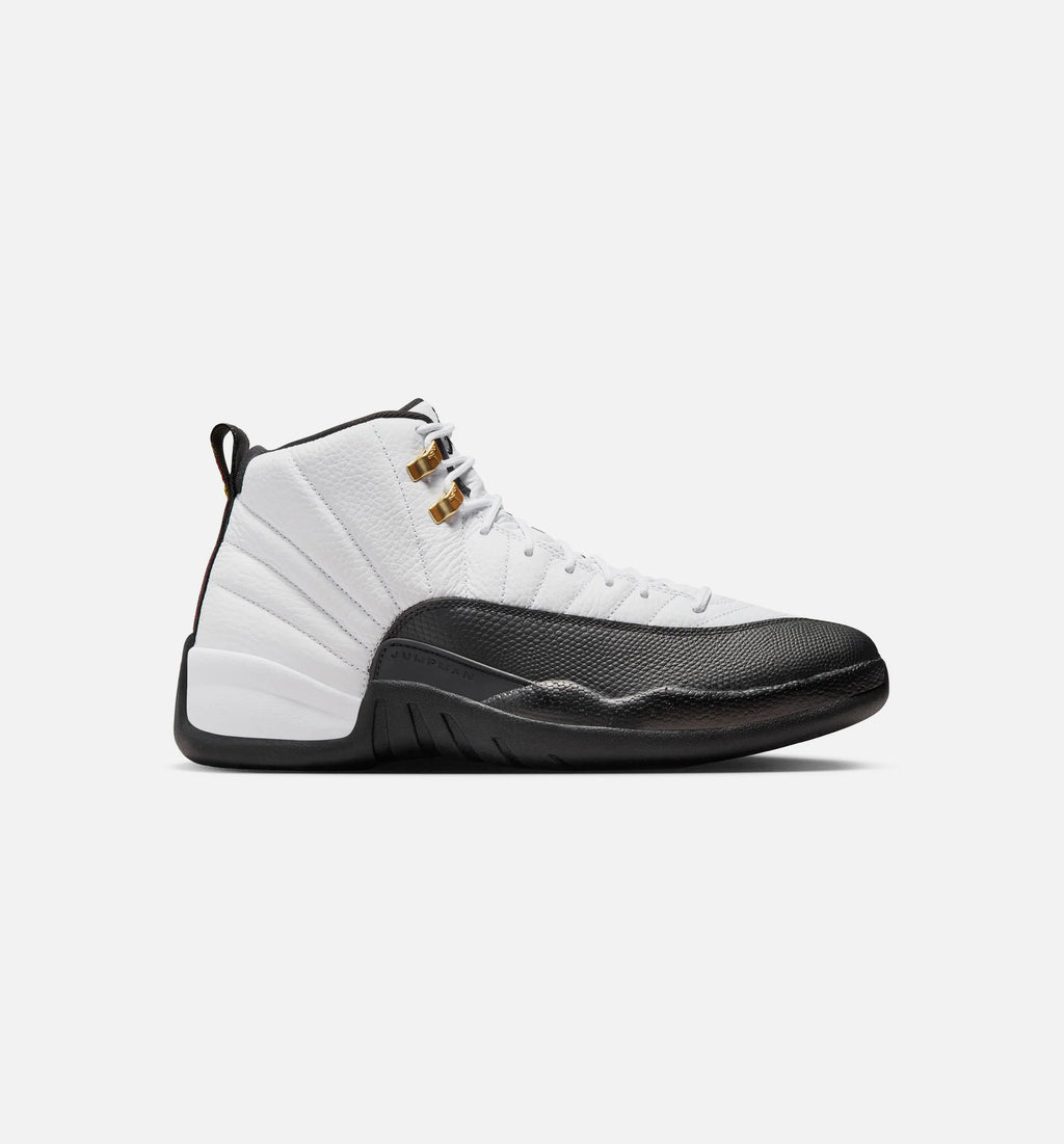 Air Jordan 12 Retro Taxi Mens Lifestyle Shoe White Black Taxi