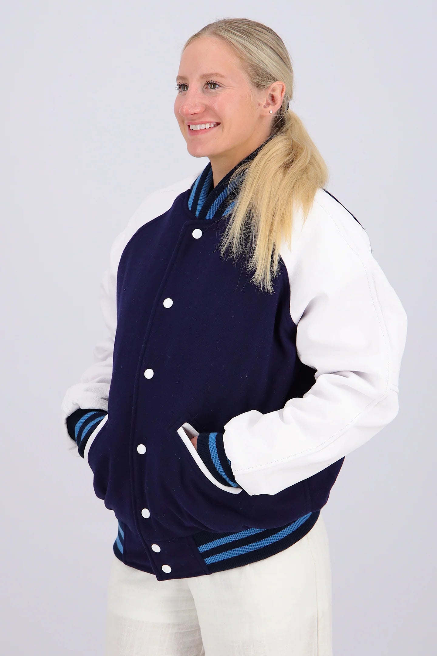 UCA All American Navy White Jacket