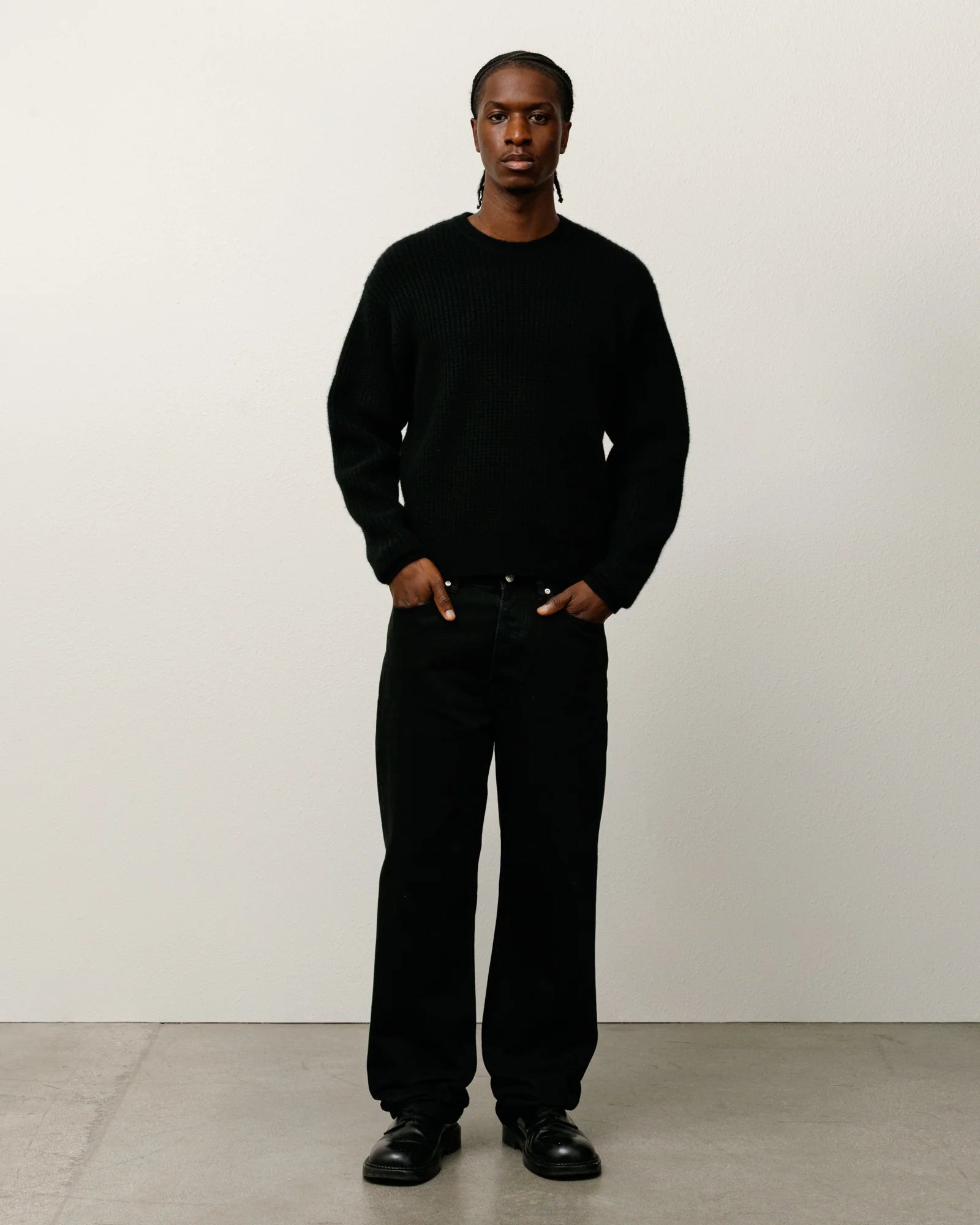 WAFFLE CASHMERE SWEATER