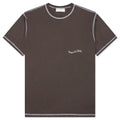Wordmark Reverse Stitched T Shirt Brown