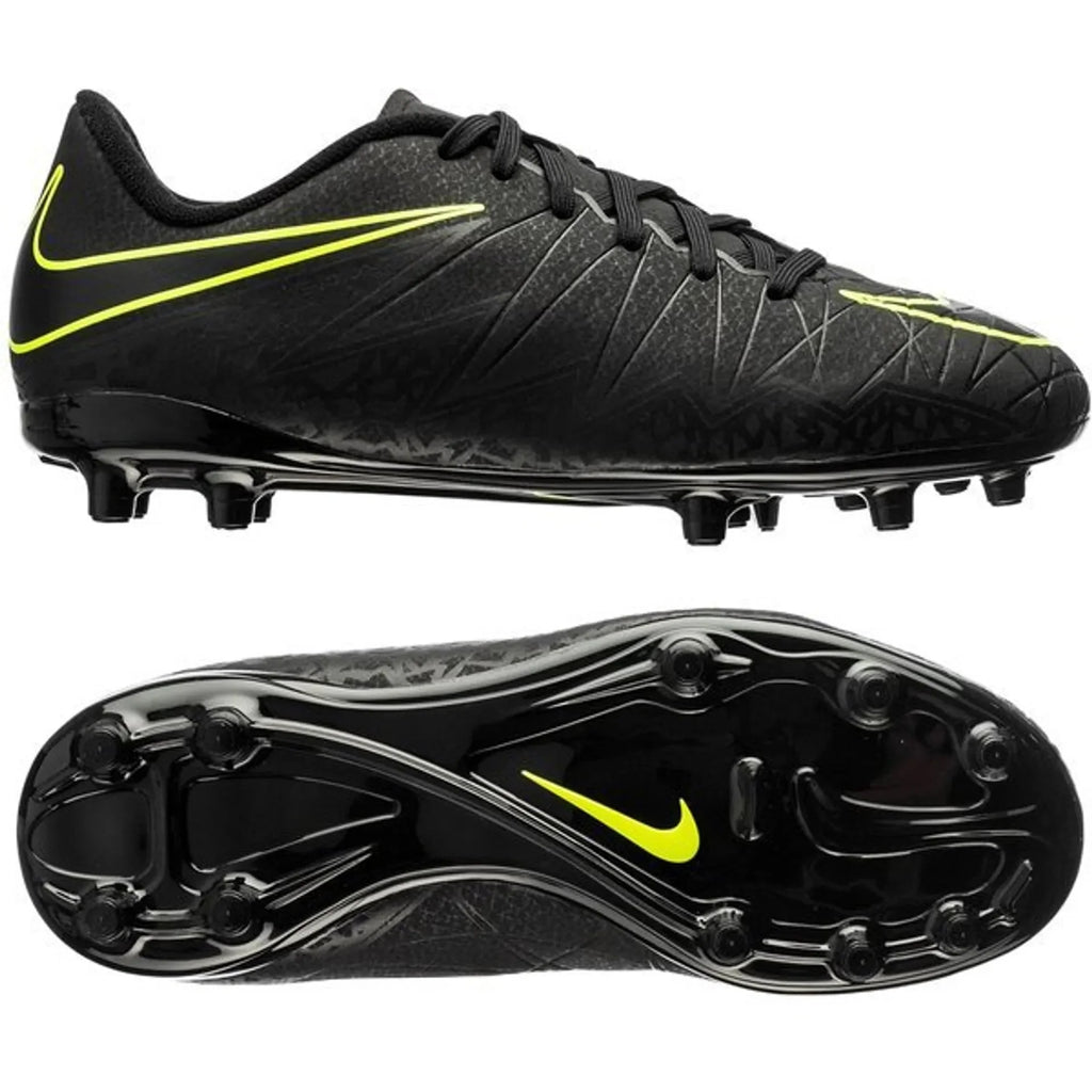 Nike JR Hypervenom Phelon II FG Soccer Cleats Black Volt